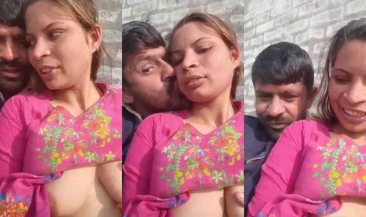 Pressing Pakistani Bhabhis Boobs Faking Desi